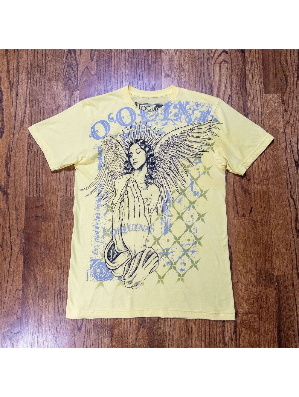 Vintage 2008 O’Quinn Surfing Angel Praying Hands Tee • M